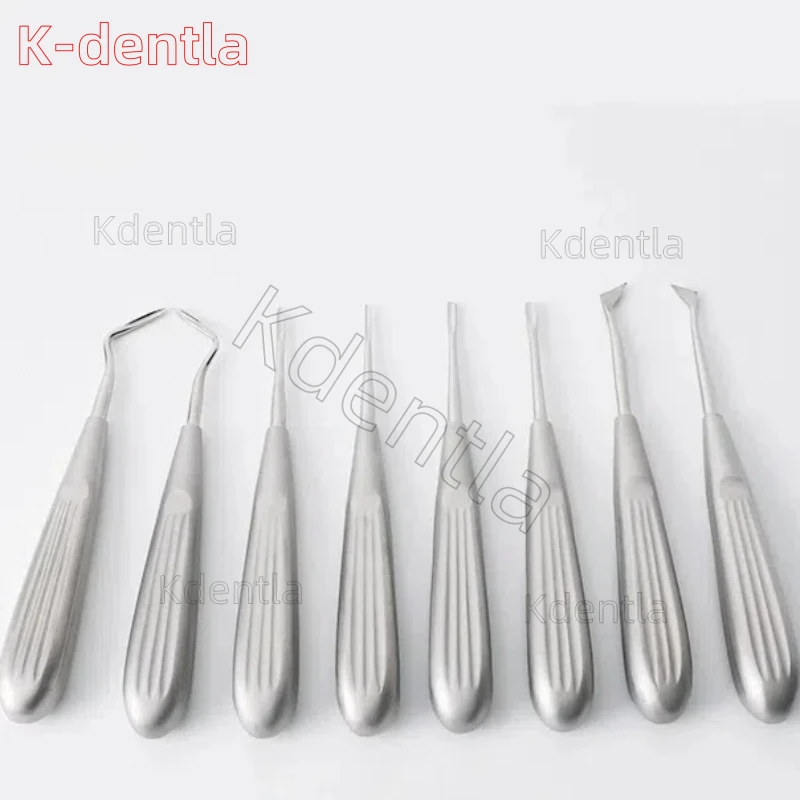 8Pcs/set Dental Elevator Set Teeth Extraction Tooth Extracting Forceps Stainless Steel Curved Root Lift Tools