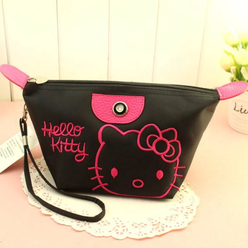 Sanrio Anime Makeup Bag kawaii HelloKitty Cartoon Y2K Girls Storage Bag Cartoon Kawaii Large Capacity Waterproof PU Handbag Gift