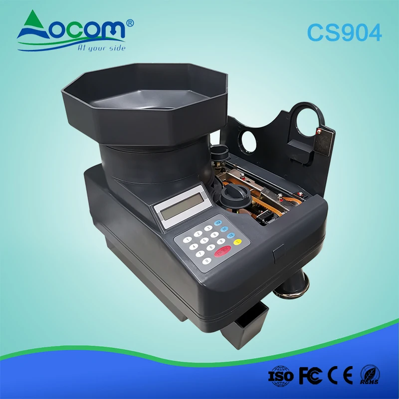 Coin sorting machine, automatic high-speed electronic plastic continuous counting/batch counting/accumulative counting mode.