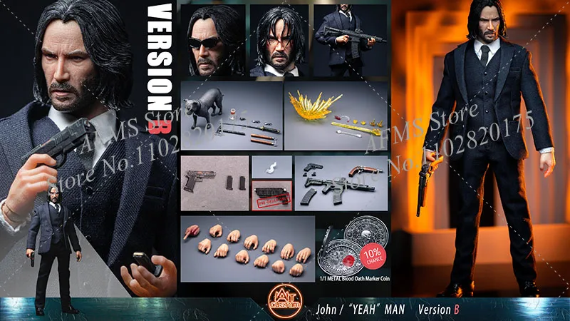 AT custom 1/12 Scale Collectible Figure Figure John Wick Keanu