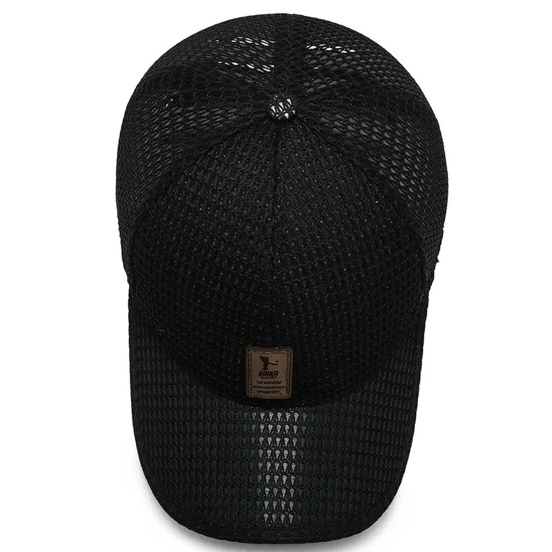 Summer Mesh Breathable Sun Hat Men\'s Outdoor Sun Hat Summer Women Hollow Mesh Baseball Cap