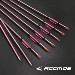 6/12pc Pure Carbon Arrow ID 4.2mm Spine 500 600 700 800 900 1000 with Spin Vanes Shaft Length 31 Inch for Recurve/Compound Bow