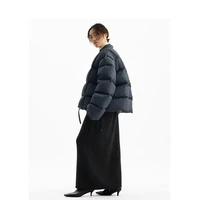 White Duck down Short down Jacket for Women, Petite Size, 2026 Winter Stand Collar Thickened Puffer Jacket 2
