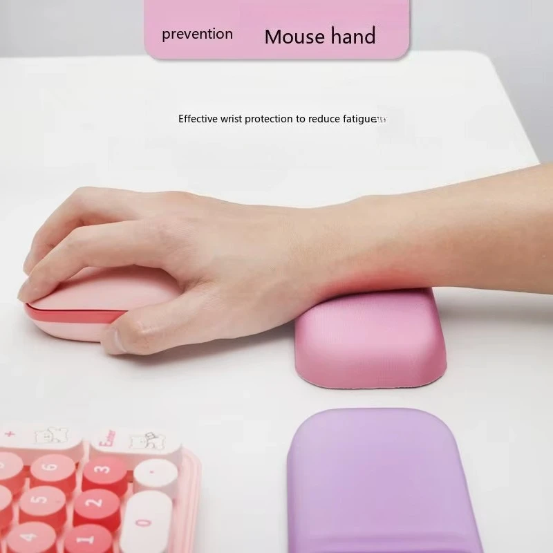 Foam Wrist Rest Keyboard Pad Set 6 Colors Office Gaming Ergonomic Non-Slip Desk Mat Support