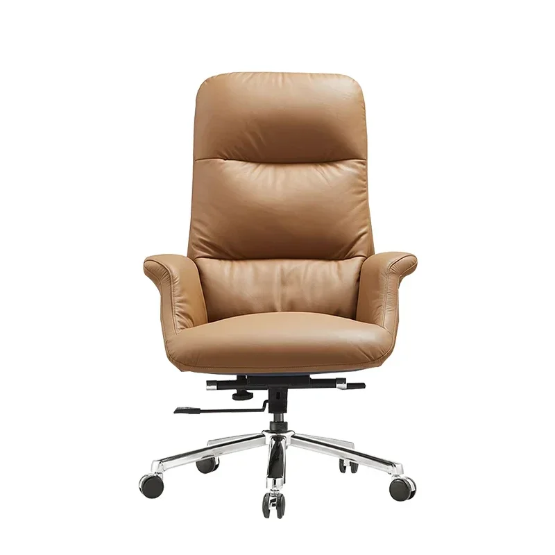 Computer Chair, Business Light Luxury Boss Chair, Comfortable Sitting Conference Chair, Backrest Leather Chair