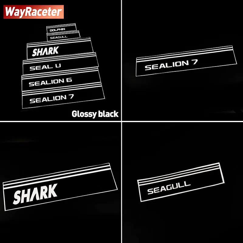 1 Pc Engine Cover Vinyl Decal Bonnet Hood Stripes Sticker For BYD Shark Pick UP Seal U Sealion 6 7 Seagull Dolphin Accessories