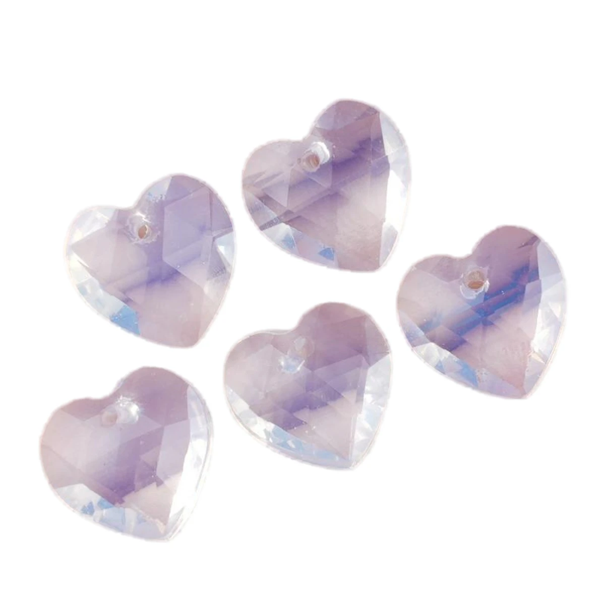 المبهر 13 مللي متر أوباليت الأوجه القلب حجر الخرز 5 قطعة كريستال سحر ل الحب صنع المجوهرات الأوجه قلادة الأحجار الكريمة #1