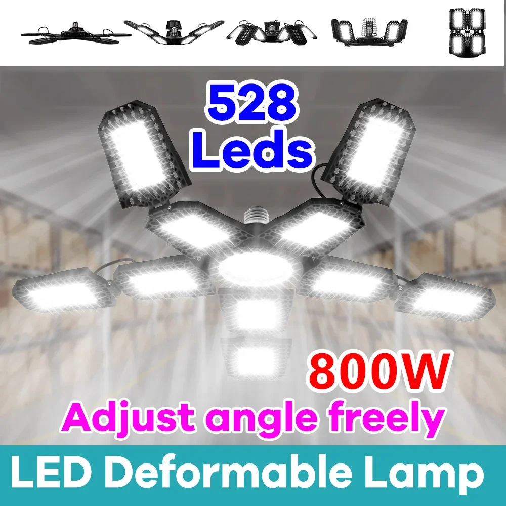 

E27 10 Fan Shape Foldable LED Bulb AC220V/110V Deformation for Home Ceiling Lights Warehouse and Garage Leaf Light Shed Lamp