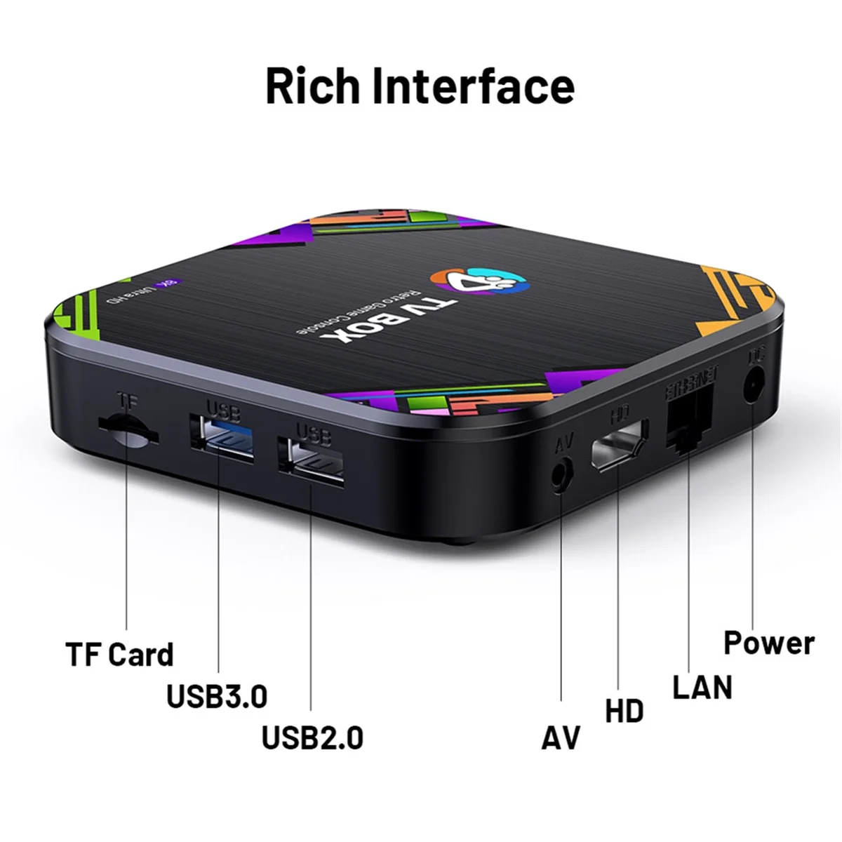 AT42 Android 13 TVボックス スーパーコンソールX8 レトロビデオゲームコンソール 20000種類のビデオゲーム内蔵 /PS1/DC/N64/MAME対応 8K出力 イギリス仕様