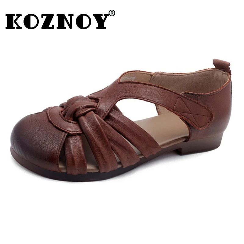 

Koznoy/обувь из коровьей кожи 2 см, туфли на плоской подошве, на танкетке, роскошные полые сандалии Мэри Джейн на крючках, летние женские туфли