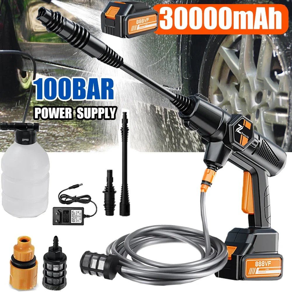 100Bar Wireless High Pressure Car Wash Water Spay Gun Portable High Pressure Washer Foam Generator for Makita Battery