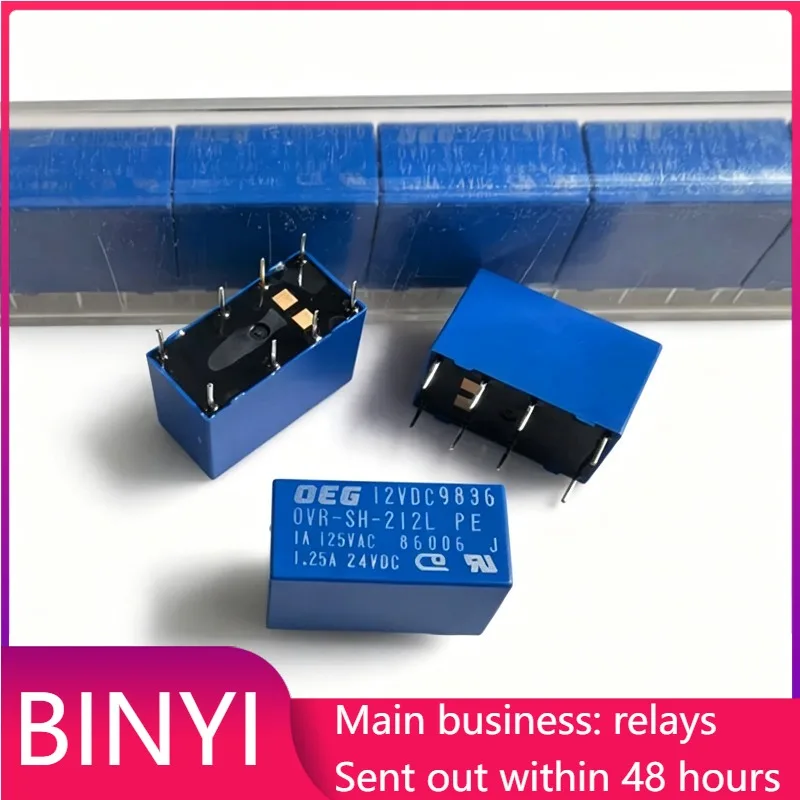 New 1pcs/lot OVR‑SH‑212L 12VDC Signal Relay DPDT 5A 250VAC PCB Mount Low Power Control Relay for Air Conditioner Board