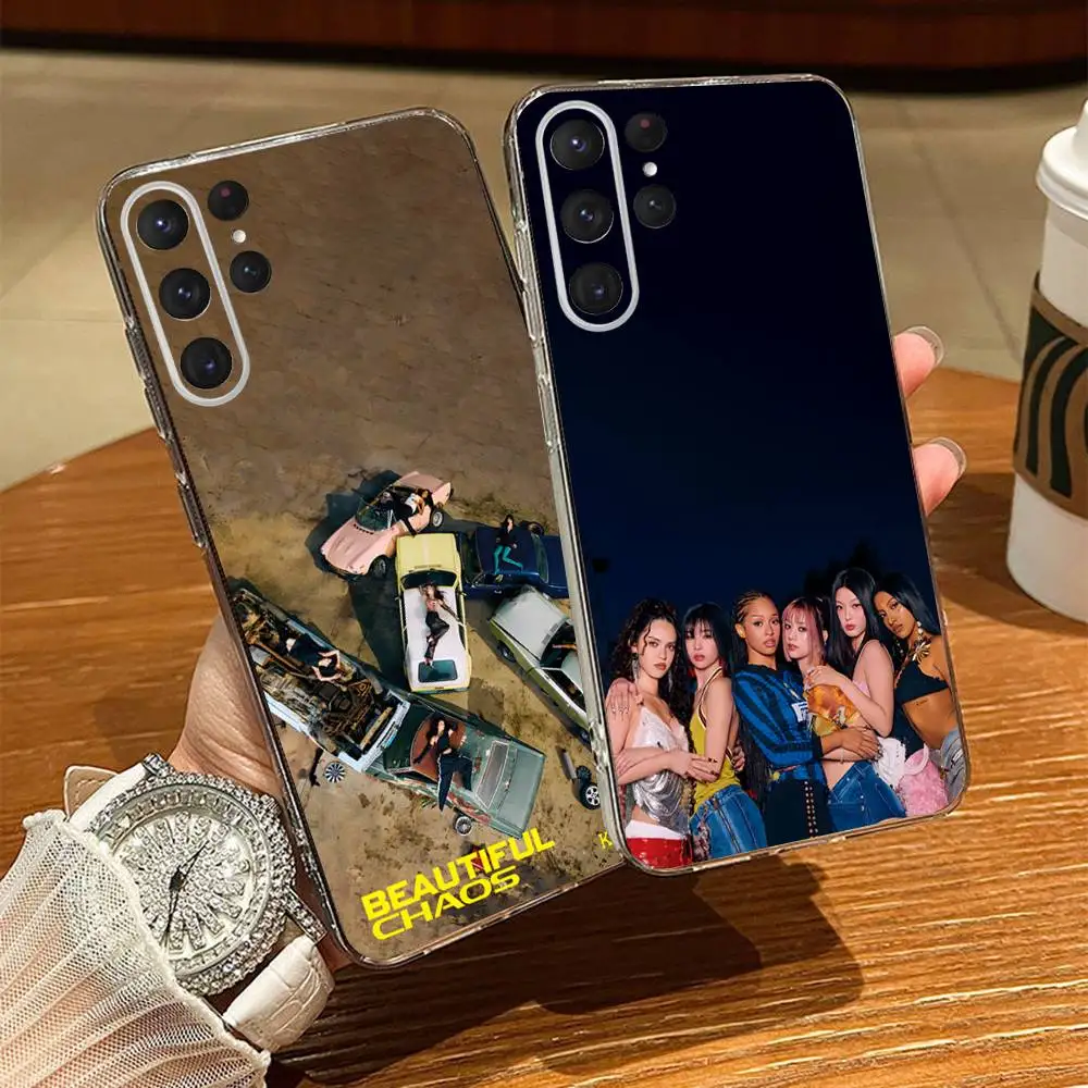 

Hot Music K-KATSEYE Phone Case For Samsung S24,30,21,22,23,20 FE,lite,PIus,Ultra,5G,Note,9,10 Transparent Cover