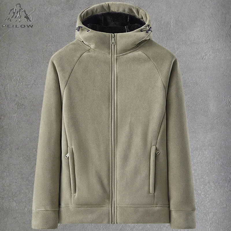 

Осенне-зимняя куртка с капюшоном, мужская повседневная свободная толстая морозостойкая флисовая куртка с капюшоном, мужская спортивная уличная теплая парка из овечьей шерсти