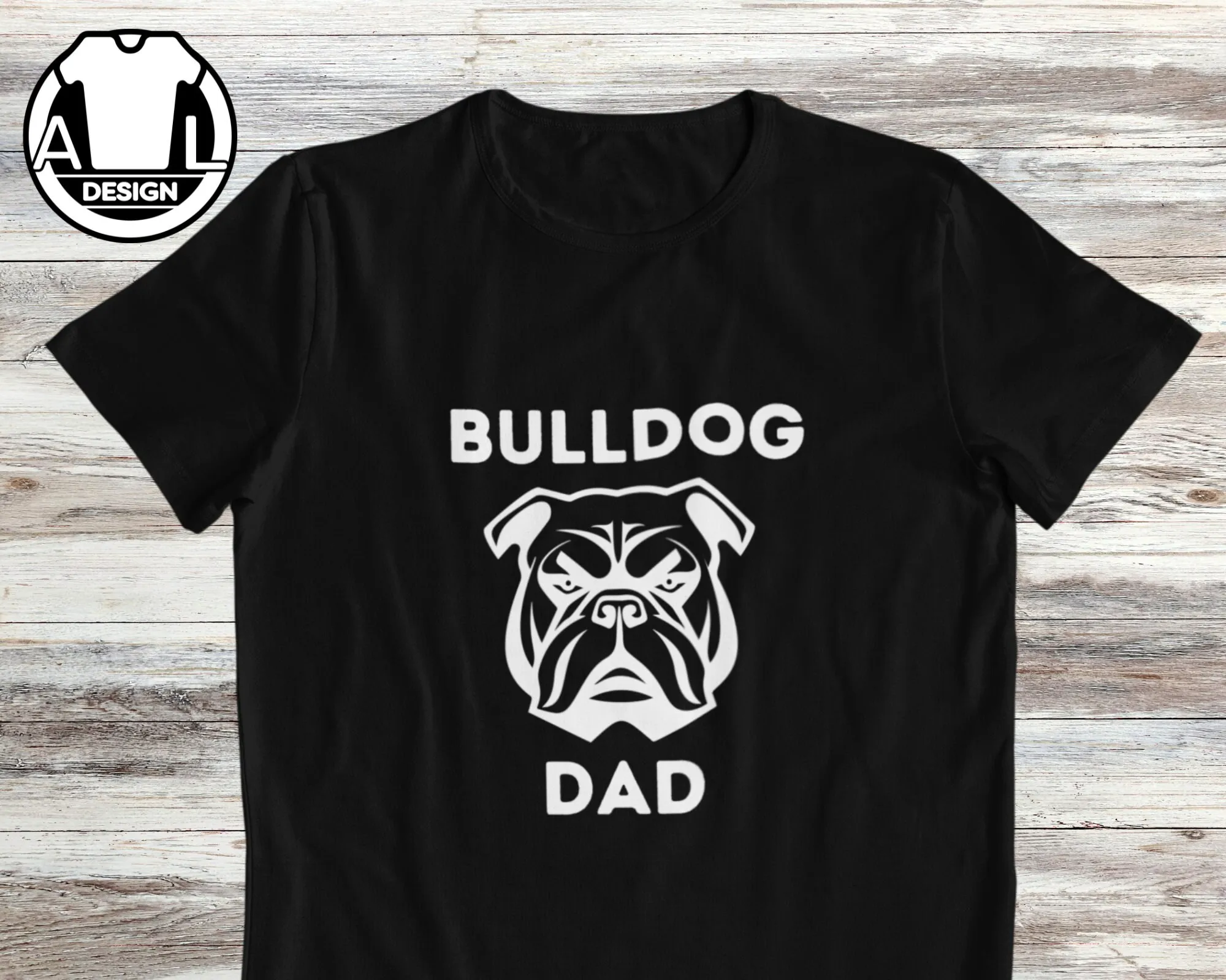 

Bulldog dad shirt dogs graphic T funny dog gift mom lover puppy quote