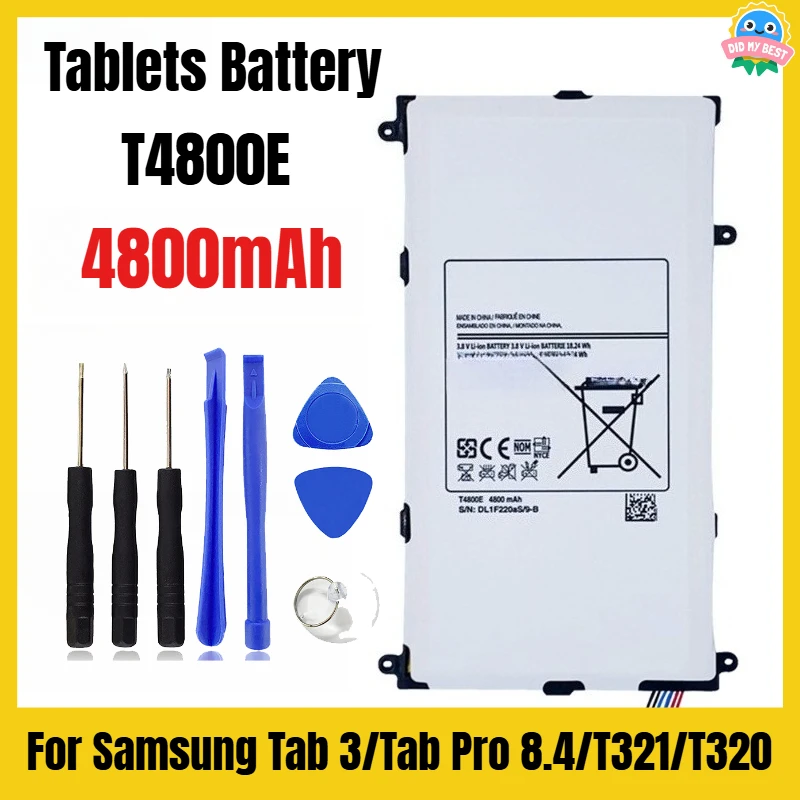 

4800 мАч T4800E для планшетов Samsung Tab 3/Tab Pro 8.4/T321/T320 Аккумулятор