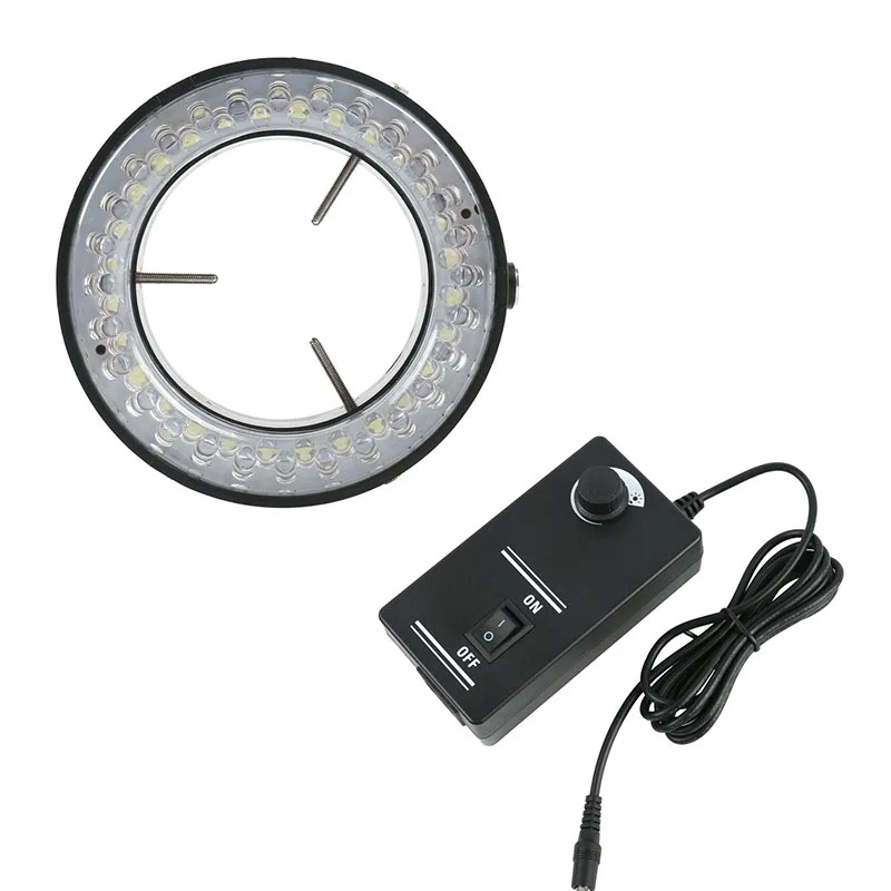 56 Anillo de luz LED lámpara iluminadora ajustable para la industria estéreo ZOOM vídeo USB HDMI microscopio UE EE. UU. enchufe 100V-240V 6000-7000K