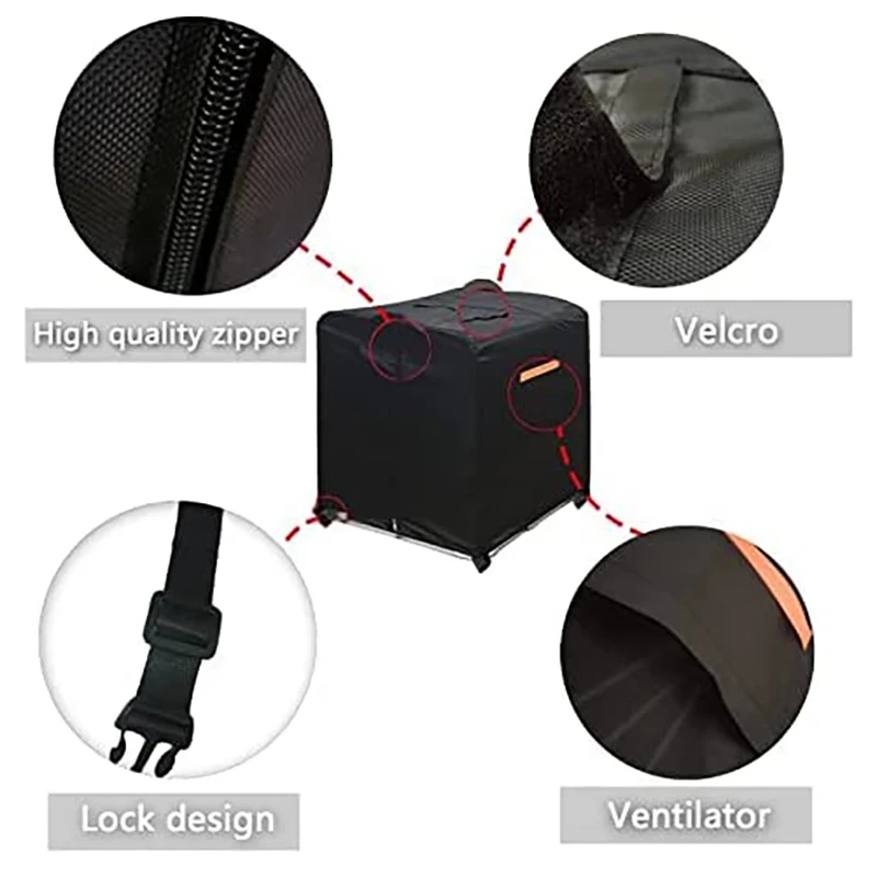 IBC Tote cover 330 gallon water tank protection cover zipper heavy waterproof sunscreen material 1000L outdoor garden water