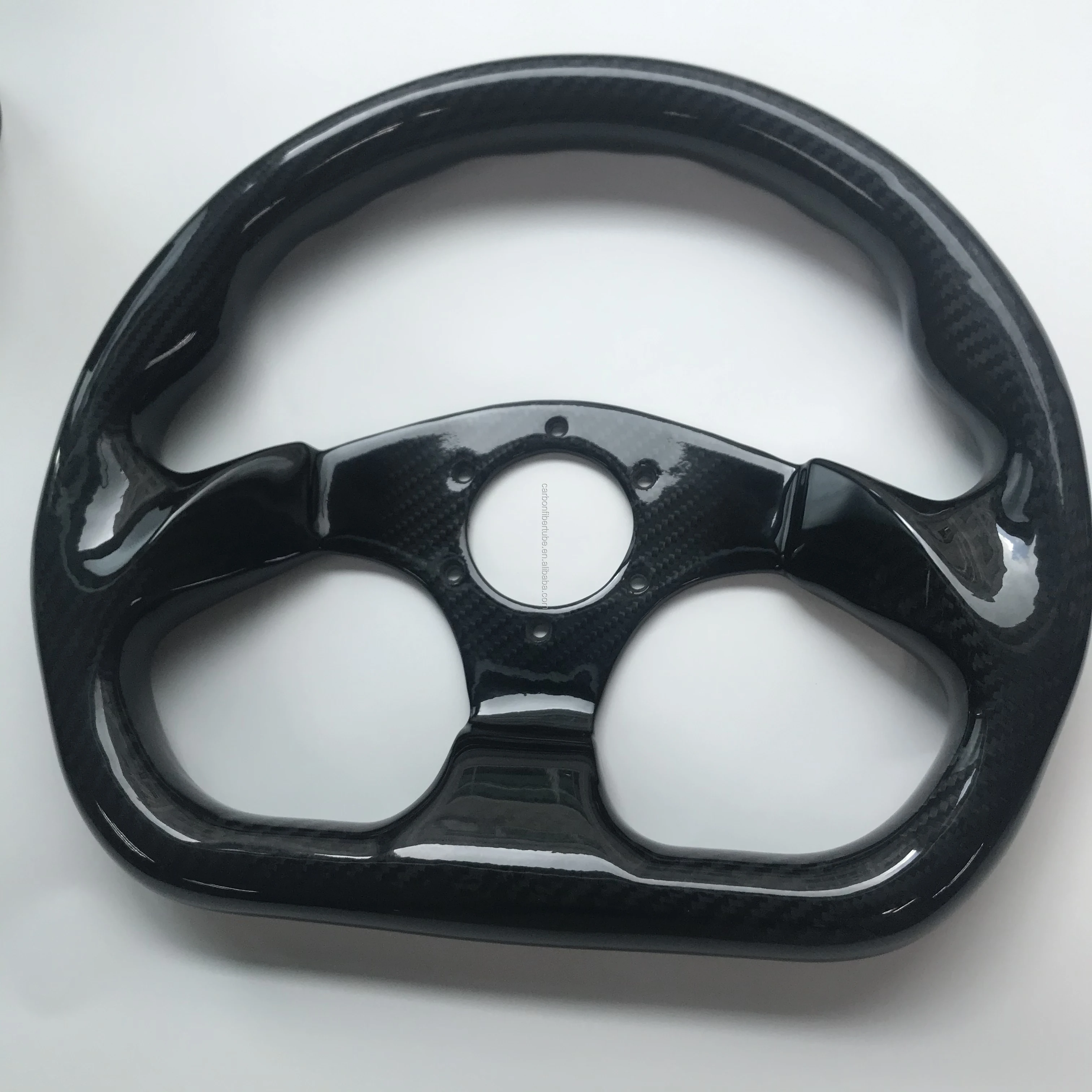 Hot-selling Glossy 3K Twill Carbon Fiber Racing Steering Wheel, Lightweight High Strength for Car Modification