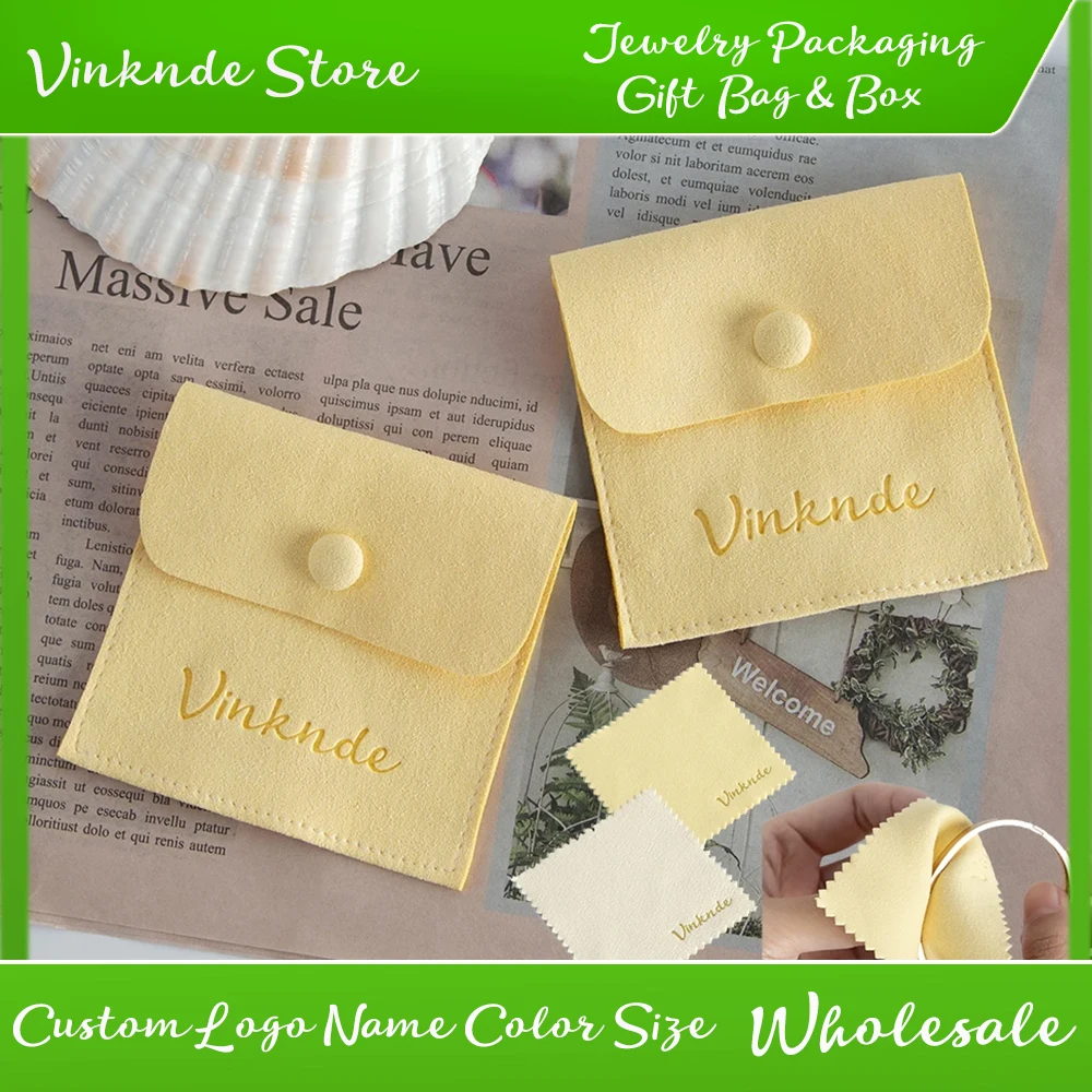 

Custom Logo 8x8cm High Quality Microfiber Button Jewelry Velvet Bag 8x8cm Glasses Polishing Cloth Earrings Ring Pouch Clean Tool