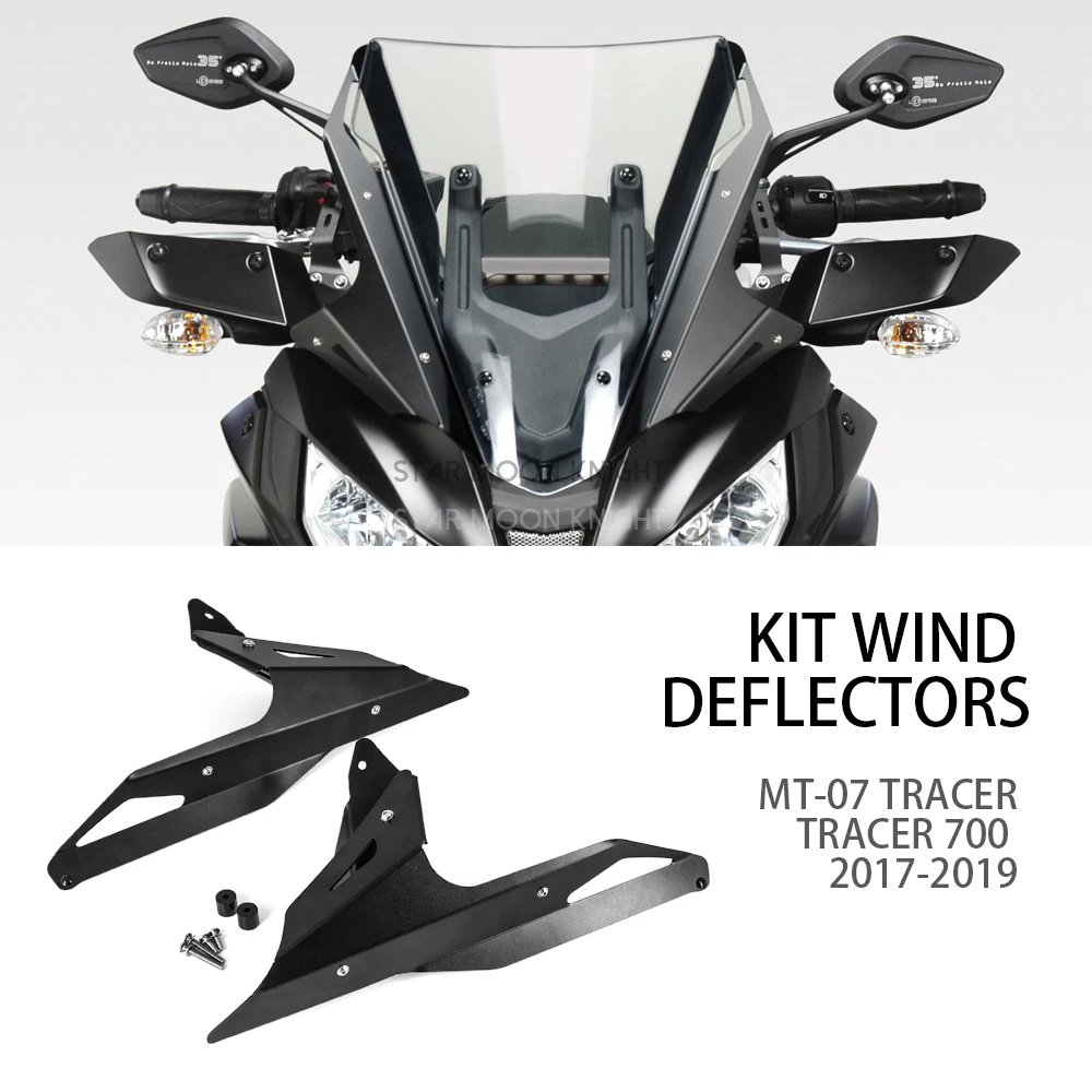 

Aluminum Windshield ​Side Kit Wind Deflectors ​Front Deflector Fairing Extension For YAMAHA Tracer 700 2017 - 2019 MT-07 Tracer