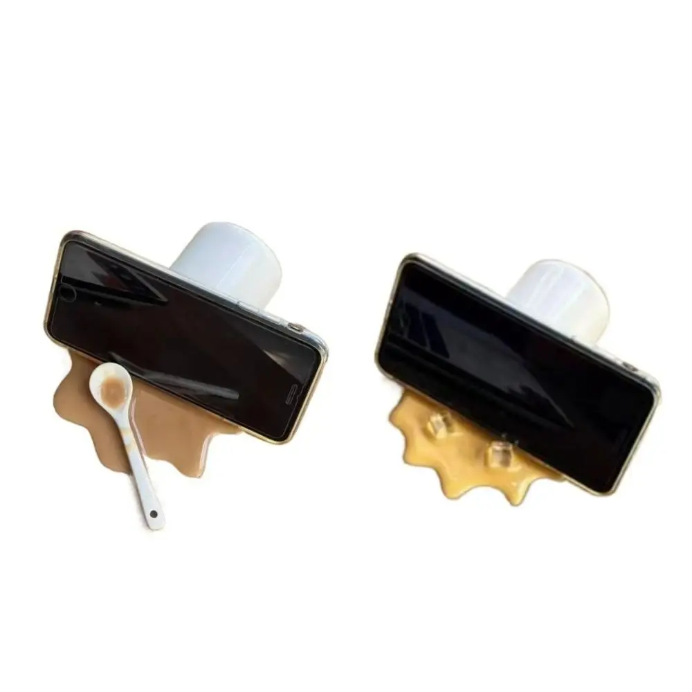 

Держатель для мобильного телефона с рассеиванием тепла, пролитый напиток, реалистичный держатель для телефона для розыгрыша, амортизирующая конструкция, противоскользящая настольная подставка