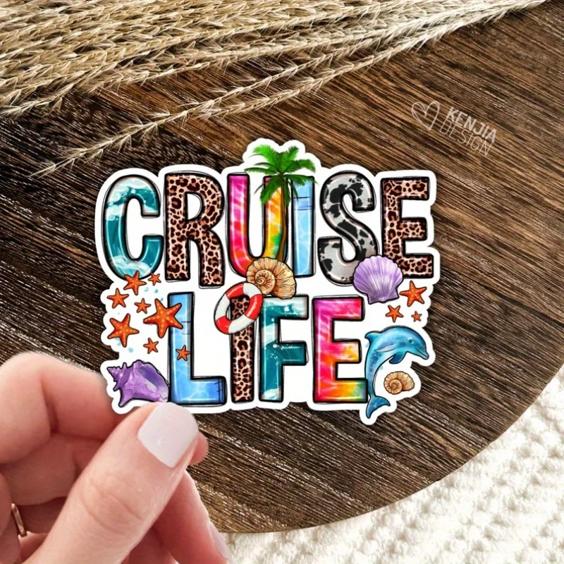 

Reusable Ocean Themed Stickers - With a sea turtle、Bright Voyage Life Stickers of Starfish and Shells，Suitable for Laptop