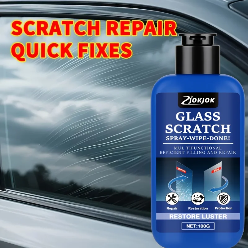 Glass Scratch Repair Kit, Multi-Purpose Glass Polishing Restoration, Long-Lasting Shine, Glass Scratches Grinding Paste