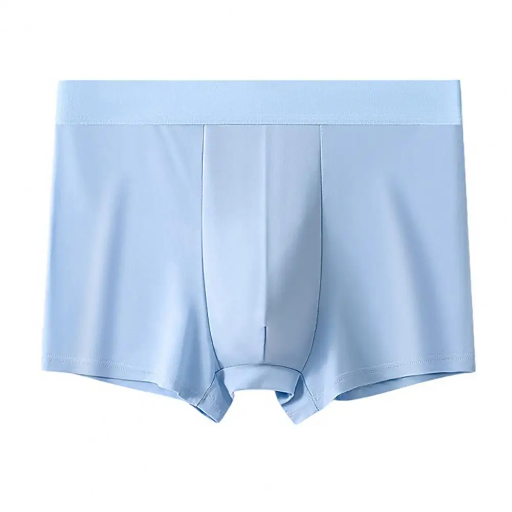 

Boxer Underwear, Mid-rise Ice Silk Boxer Briefs, Slim Fit U-Convex Quick Drying Summer Underwear for Daily Wear And Sleep Thin S