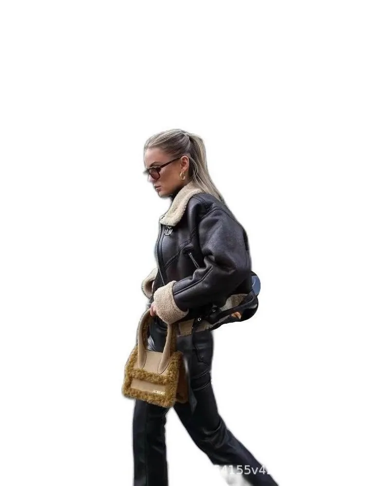 سترات راكبي الدراجات النارية سترة نسائية غطاء محرك السيارة أنيقة من جلد الغزال هامش انغلق سليم المناسب ملهى ليلي Steampunk العصرية الفنية مرنة المخملية #6