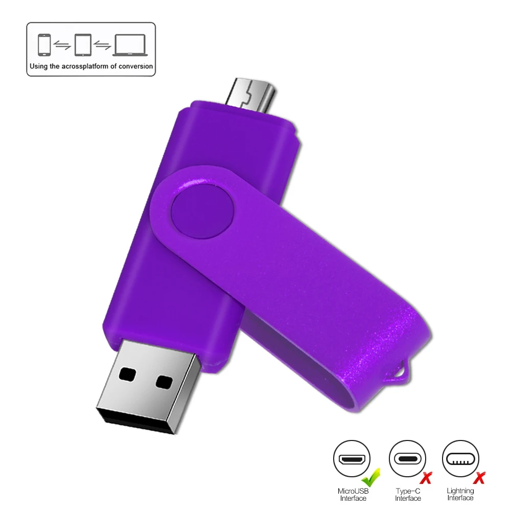 3 in1 USB 2.0 OTG flash drives 64GB 32GB 16GB 8GB pendrive for PC/Android high speed memoria stick waterproof U disk custom logo