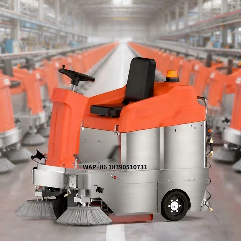 R-S1100 Industrial Sweeper With All Stainless Steel Chassis Suitable for Large Area Cleaning, Ideal for Factory, Warehouse