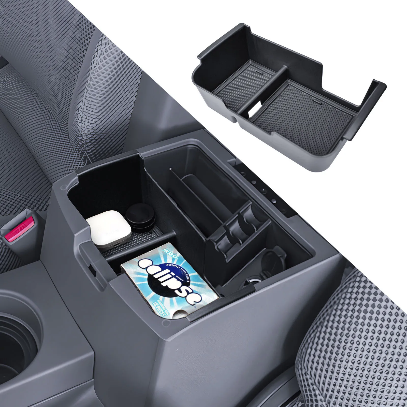 

Center Console Organizer for 2005-2021 Nissan Frontier Armrest Box Storage Tray Secondary Interior Coin Holder Box Accessories