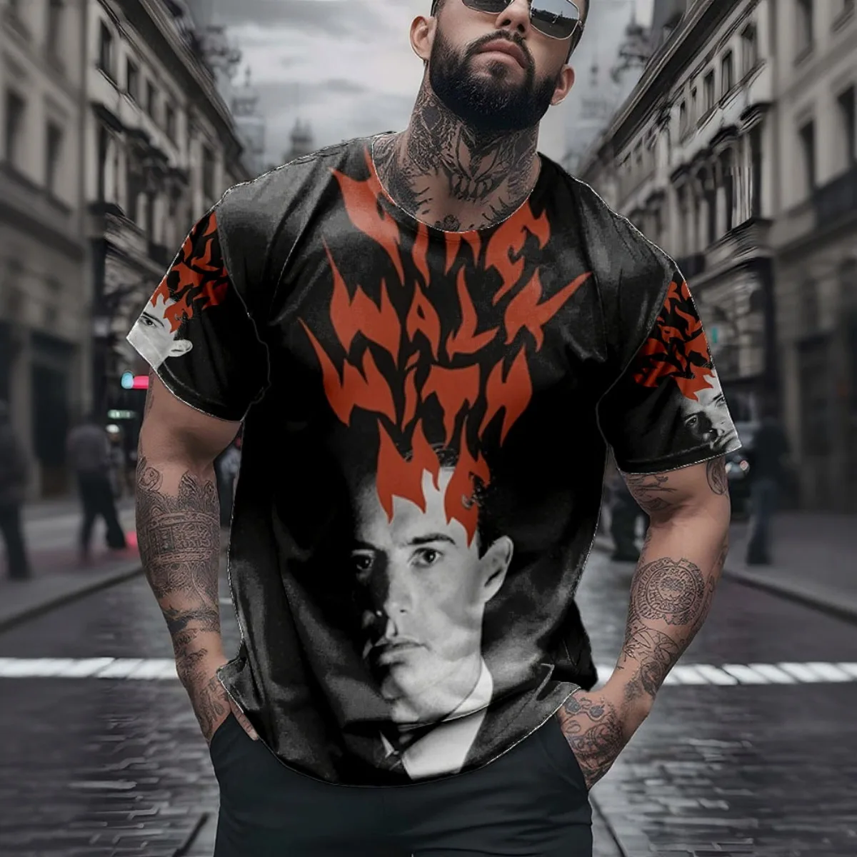 Conor McGregor Poster New Arrival Fashion Men's Short Sleeve All-Over Print T-Shirt Unique All-Over Print Design for Stylish Dai