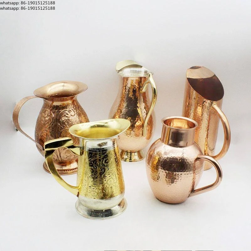 Retro imported pure handmade retro wind copper kettle tied pot large capacity decorative metal ornament
