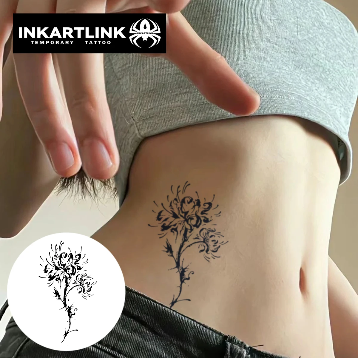 ملصق وشم مؤقت على شكل زهور الشاطئ الأخرى، وشم سحري مقاوم للماء، وشم مزيف يدوم حتى 15 يومًا، وشم شبه دائم