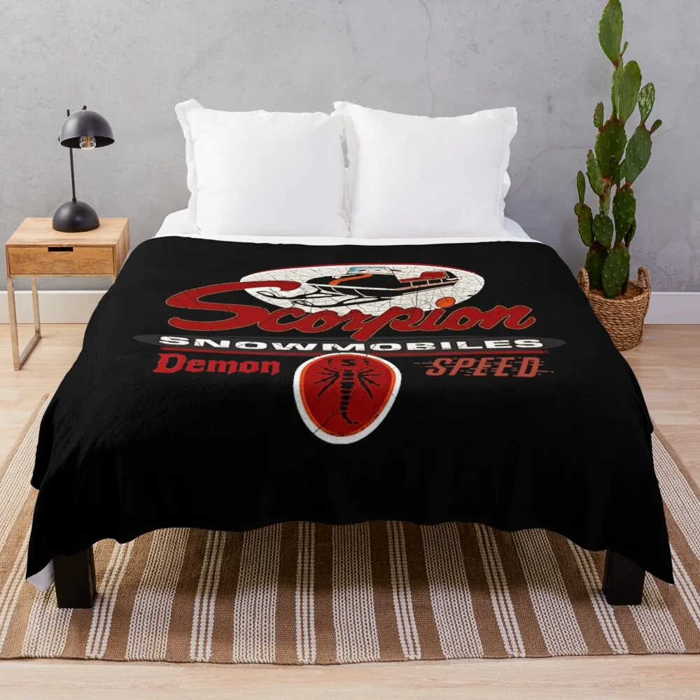 

Scorpion Vintage Snowmobiles USA Throw Blanket Decorative Sofa Flannels Blankets For Bed Thin Blankets