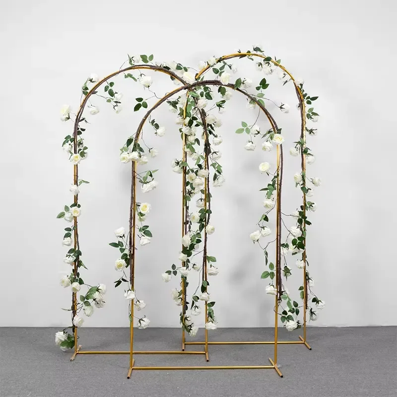 Wedding Round Arch Wedding Supplies Outdoor Lawn Decoration Golden Wedding Arch