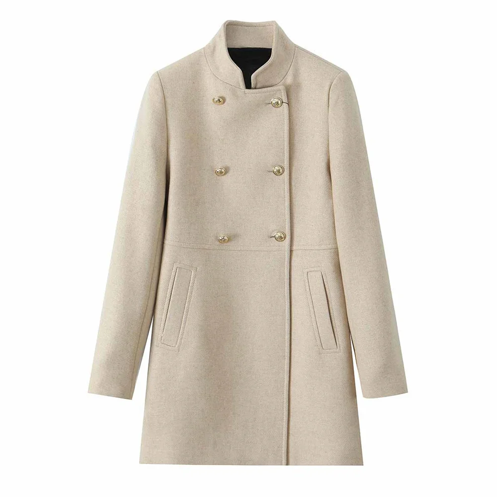 UNIZERA Autumn/Winter New Product Fashion Casual Women\'s Wear Double breasted Loose Versatile Coat Coat