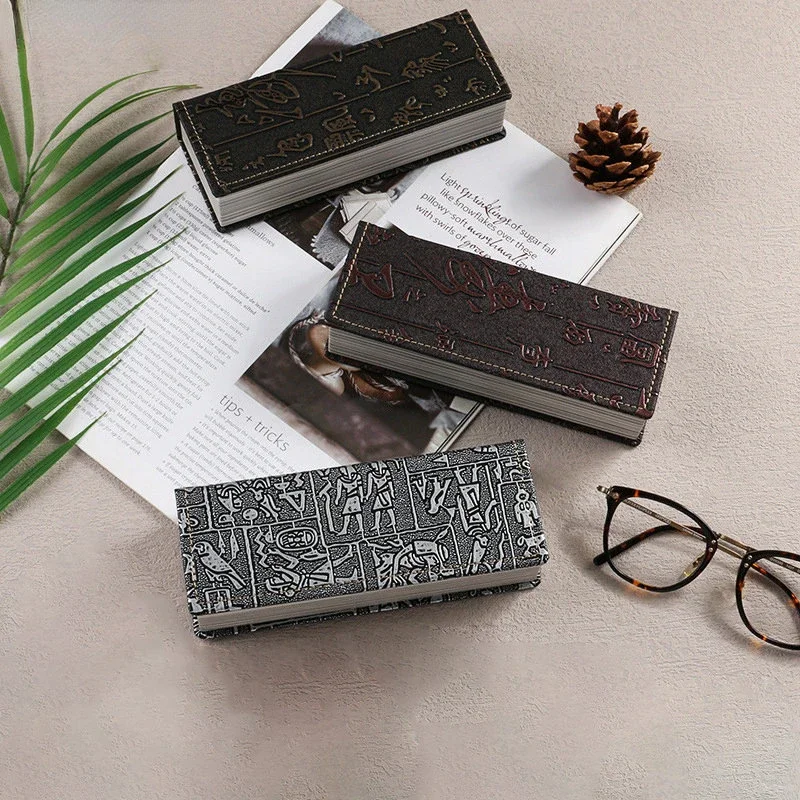

New High-end Japanese Handmade Glasses Case Retro Leather Sunglasses High-end Storage Protection Presbyopia Myopia Glasses Box