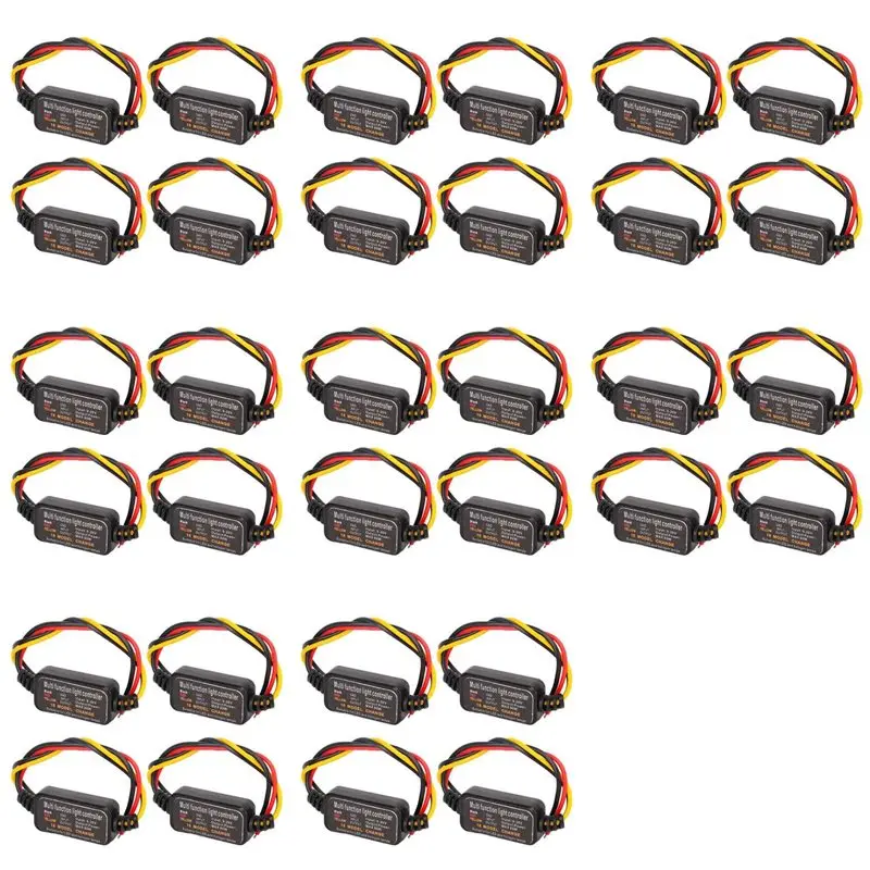 32Pcs 16 Modes Adjustable LED Brake Light Flasher Strobe Controller Universal For Car Motorcycle-A08Q