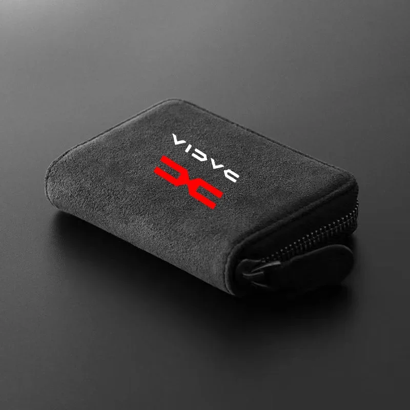 Car Suede Leather Portable storage box driver\'s license ID d storage bag For dacia duster spring logan sandero  Accessories