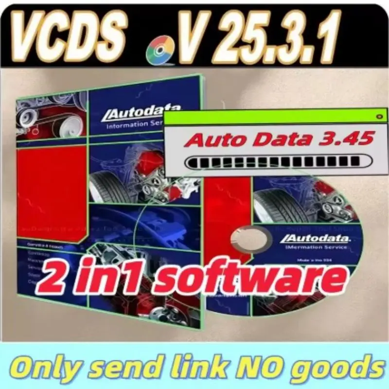 

Autodata 3.45 2025 Diagnostic Software with VAGCOM VCDS 25.3 HEX V2 USB Interface for OBD2 VAG COM Scanner, Auto Repair Tool