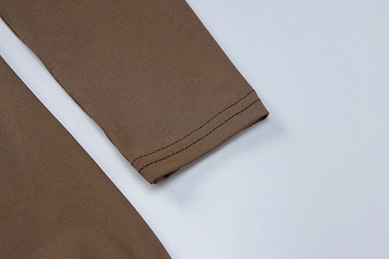 Hugcitar Lange Ärmel, rückenfrei, solide Schnürung, sexy, schlank, dünn, Overall, 2024, Herbst, Damenmode, Y2K, Streetwear, Party, Club, Rompe – Detail 12