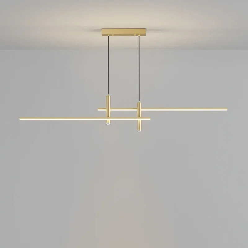

Современный светодиодный подвесной светильник с регулируемой яркостью, обеденный стол, кухня, минималистичная люстра из черного золота, домашний декор, освещение, люстры, светильники