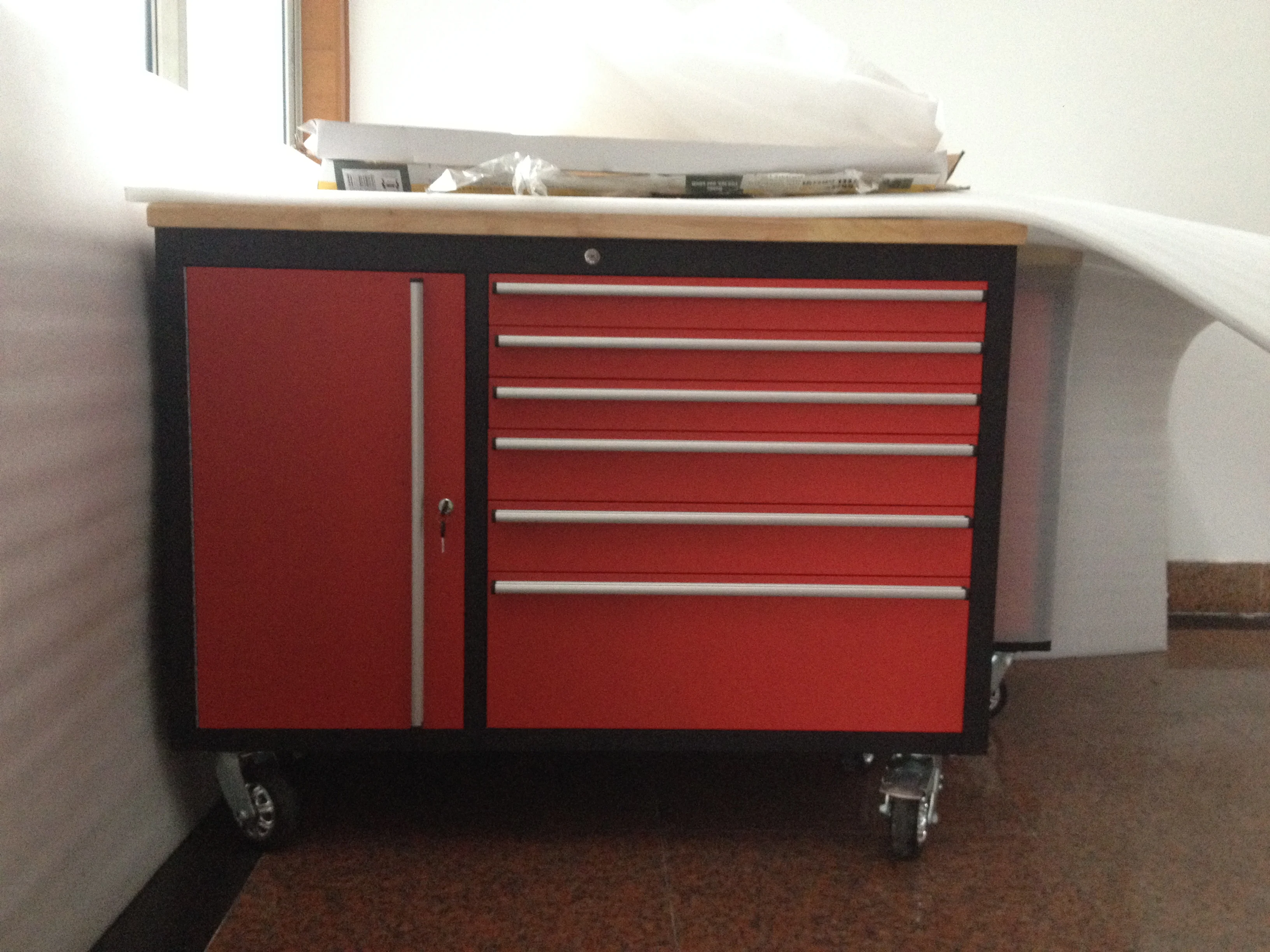 48inch Powder Coated Rolling Tool Box Cabinet Tool Trolley Storage Metal Storage Cabinets For Garage