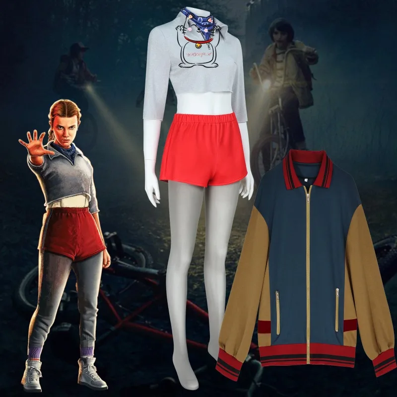 

Костюм для косплея Уилла Байера из фильма «Одиннадцать», карнавальный костюм на Хэллоуин, топ, шорты, колготки, шарф, новинка