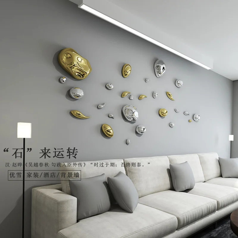 Home Modern Stone Pendants Abstract Decorations Wall Decorations Pendants Studio, Creative Background Wall Wall Pendants