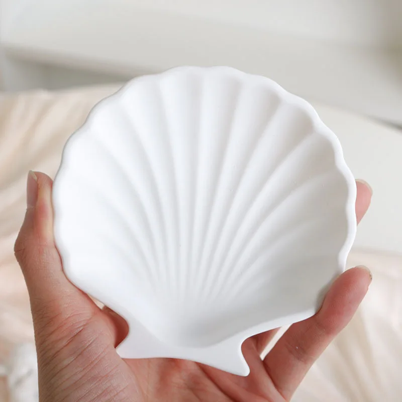 Scallop Storage Tray Silicone Mold DIY Shell Starfish Resin Plaster Trinkets Dish Casting Molds Conch Cup Gypsum Concrete Molds