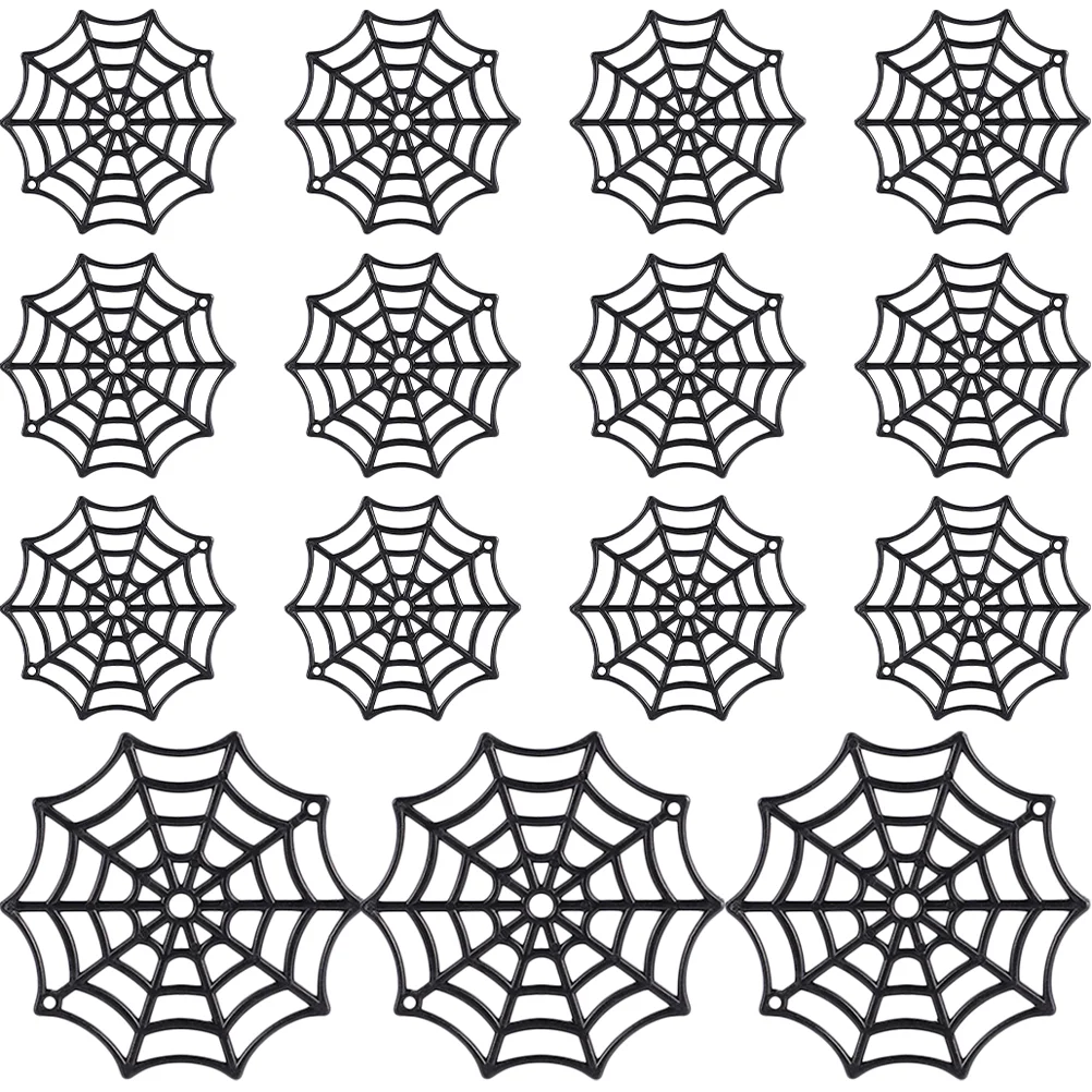 

150 Pcs Spider Web Halloween Party Ornaments Decoration Props Plastic Coasters Hanging Cobweb